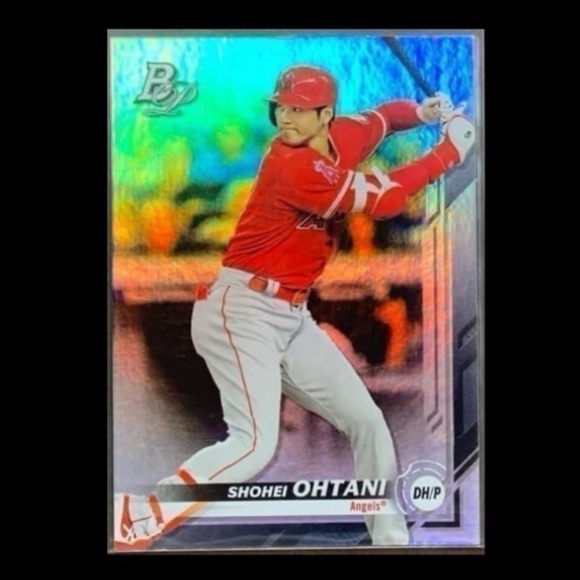 🔥2019 SHOHEI OHTANI REFRACTOR BASEBALL CARD • LOS ANGELES DODGERS - Picture 6 of 9